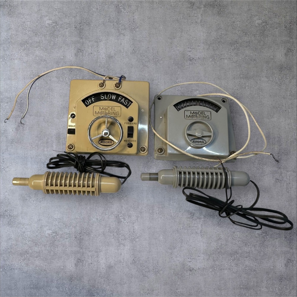 2 Aurora Model Motoring Speed‎ Controller Set Vintage Train Accessory